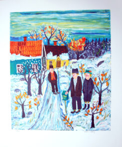 sven lidberg vinterdag i trosa 70x58 54x46cm