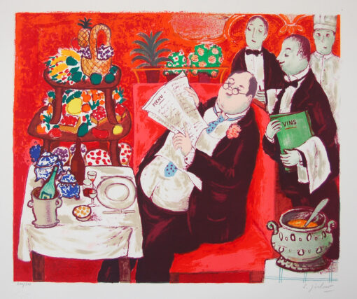 Lennart Jirlow Le Gourmand 1976 48x64cm 39x46cm