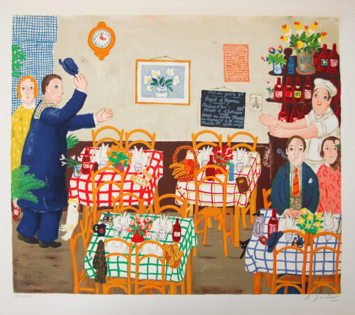 Lennart Jirlow Lunchen 1976 56x73cm 46x61cm