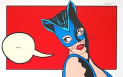 Petter Thoen cat woman 31x46 28x42cm