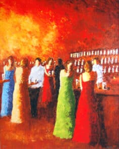 Bengt Goran Karlsson barhang pa operabaren 40x50cm