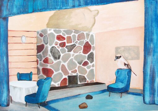 Ernst Billgren Blatt vittne 51x72cm 45x65cm