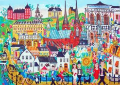 Gunnilla Man Uppsala kunskapens stad 43x59cm