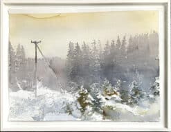 Lars Lerin vinterbeslojad skog 57x76cm 65x85cm