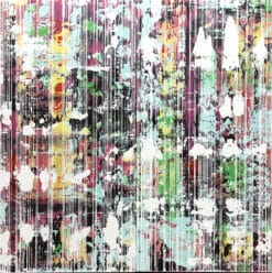 Magnus Bjorklundh Colorful white Lines II 120x120cm